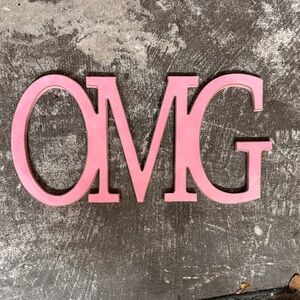 Pink OMG Wall Decor Letters - Brand